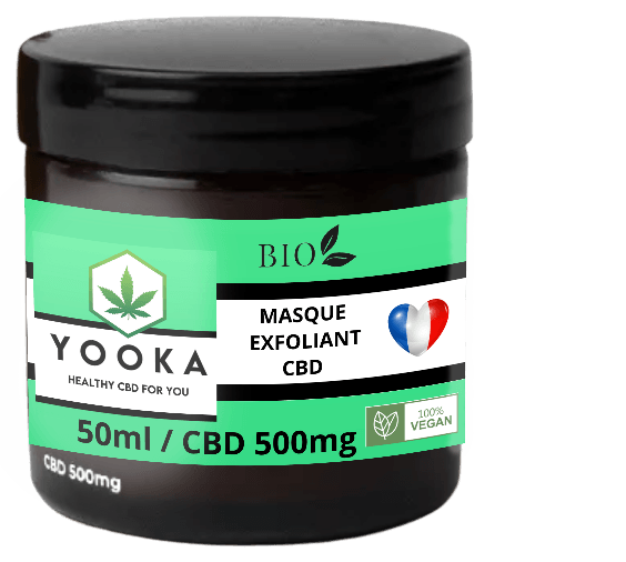 MASQUE EXFOLIANT CBD BIO 50ML / 500MG CBD - Yooka CBD