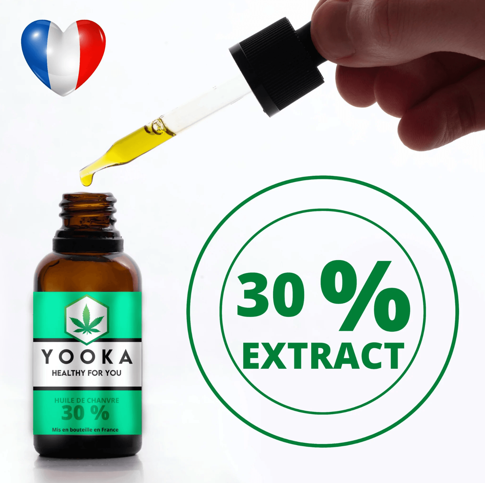 HUILE de CBD BIO 30% PREMIUM - Yooka CBD