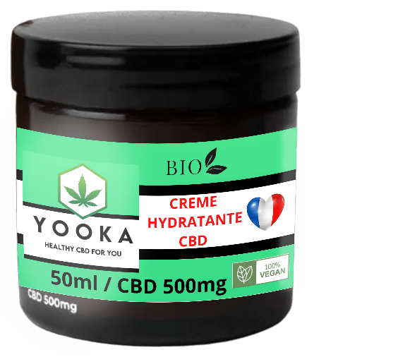 CREME HYDRATANTE CBD BIO 50ML / 500MG CBD - Yooka CBD